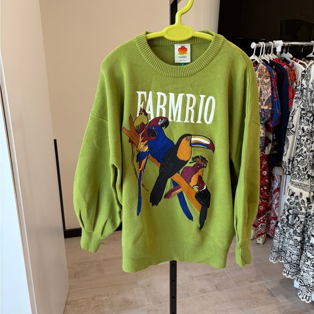 Farm Rio: Green Nature Lovers Embroidered
Sweater - Picture 7 of 11